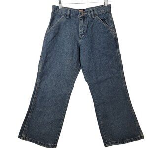 Basic Editions Adjustable Waist Boys Carpenter Jeans Size 10 Husky Irregular